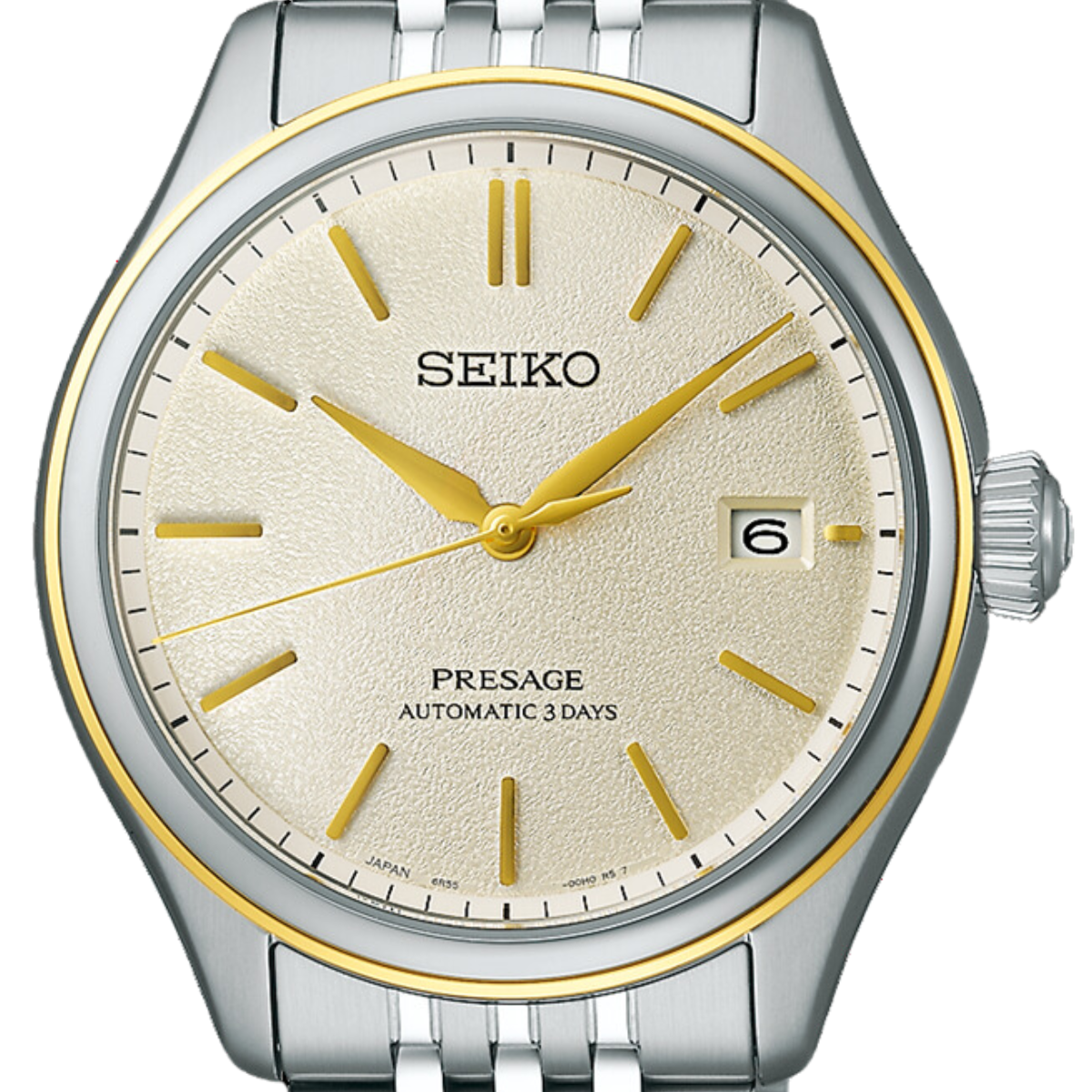 Seiko Presage SPB478J1 SPB478 SPB478J Classic Series Delicate Cream Silk Mens Watch