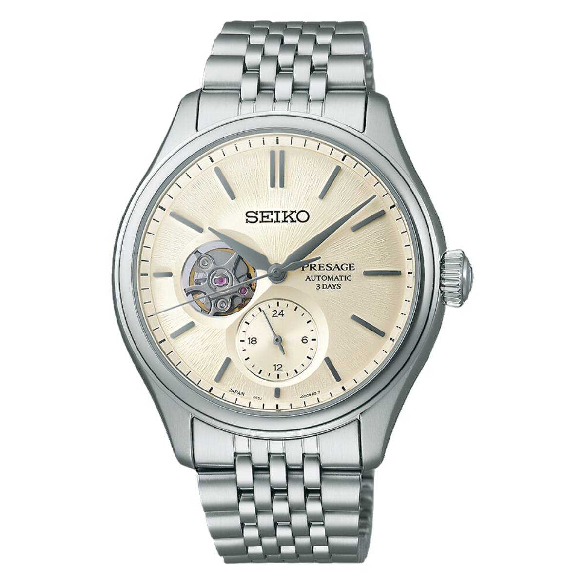 Seiko Presage Classic 'SHIRO-IRO' SPB469J1 SPB469 SPB469J Open Heart Dial Mens Watch