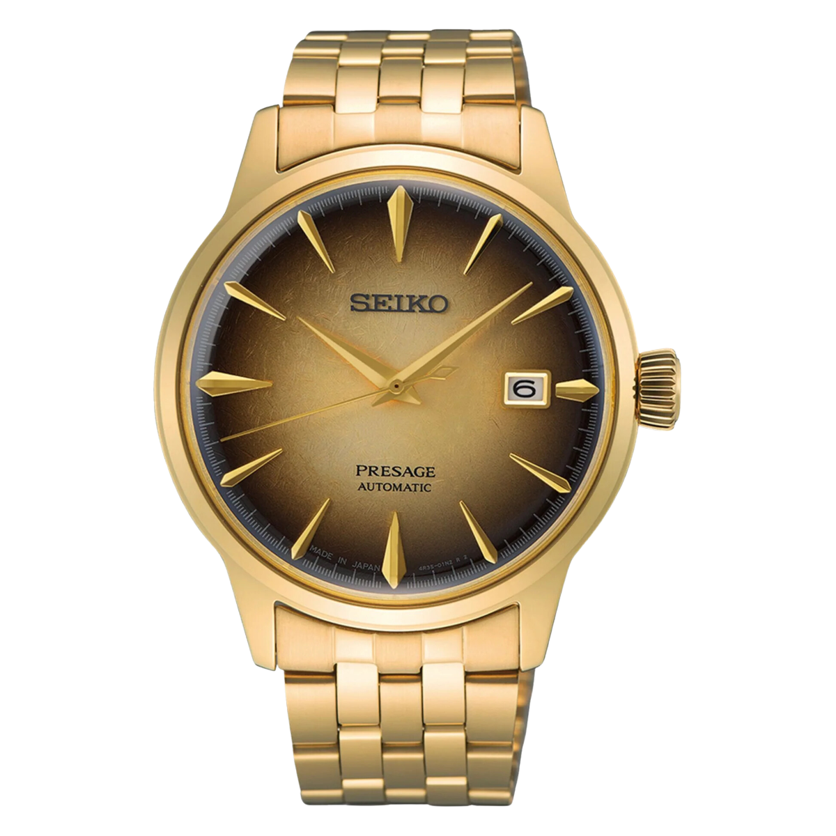 Seiko Presage SRPK48J1 SRPK48 SRPK48J Automatic Cocktail Time Gold Dial Mens Watch