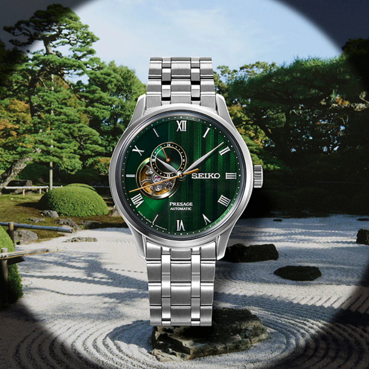 Seiko Presage SSA463J1 SSA463 SSA463J "Japanese Zen Garden" Automatic Watch - Green Dial