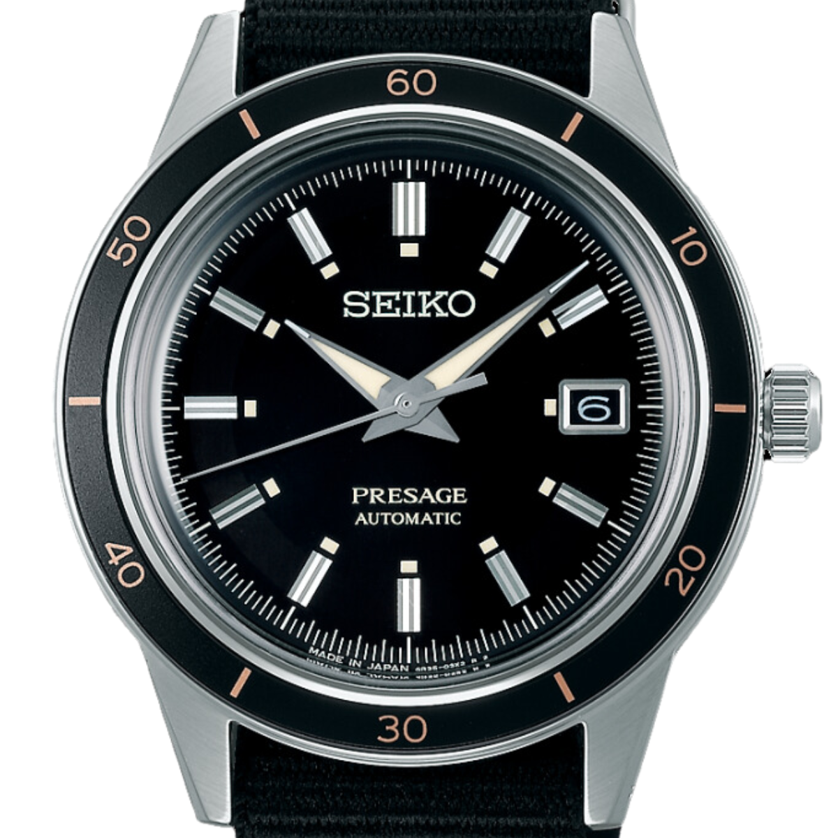 Seiko Presage Style 60s Black Nylon SRPG09J1 SRPG09 SRPG09J Japan Watch