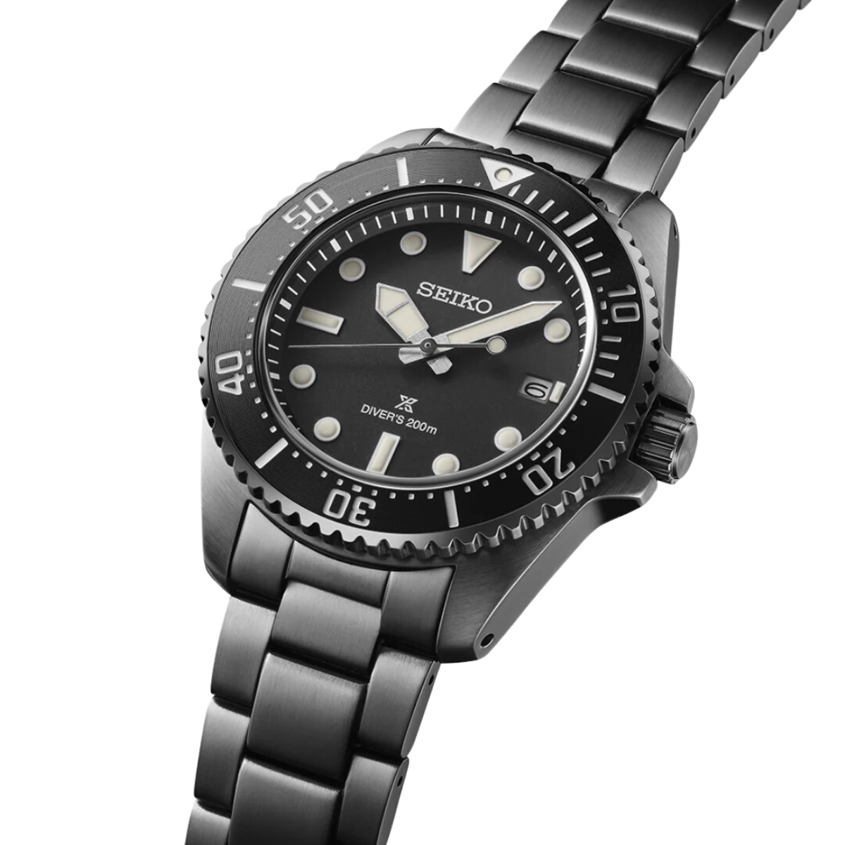 Seiko SNE599P1 SNE599 SNE599P Prospex Solar Powered Divers 200 Black Dial Mens Watch