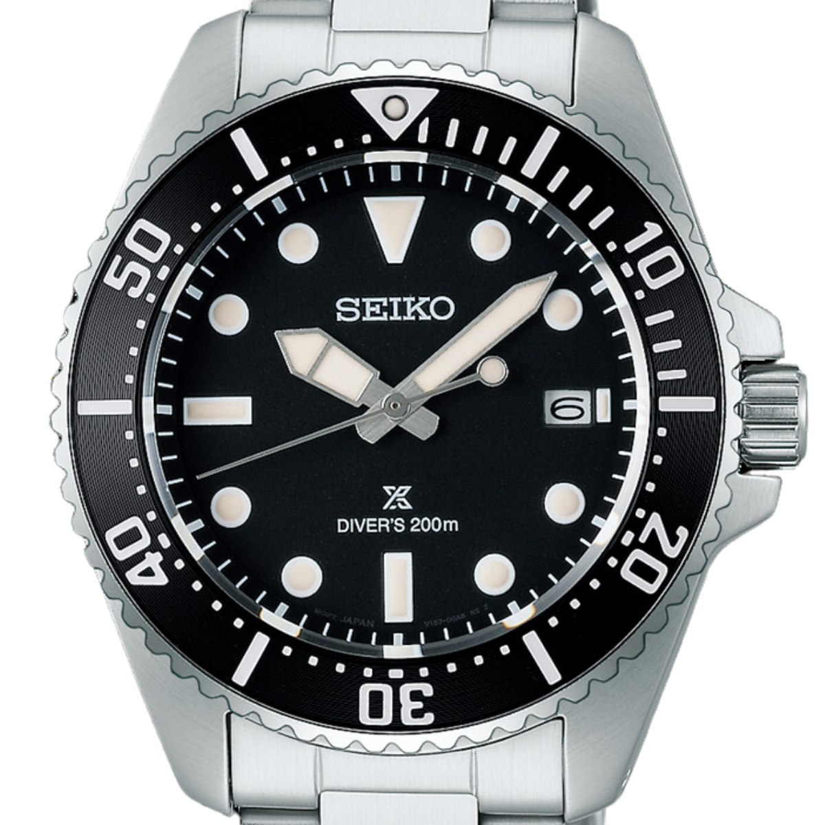 Seiko SNE597P1 SNE597 SNE597P Prospex Solar Divers 200 Black Dial Mens Watch