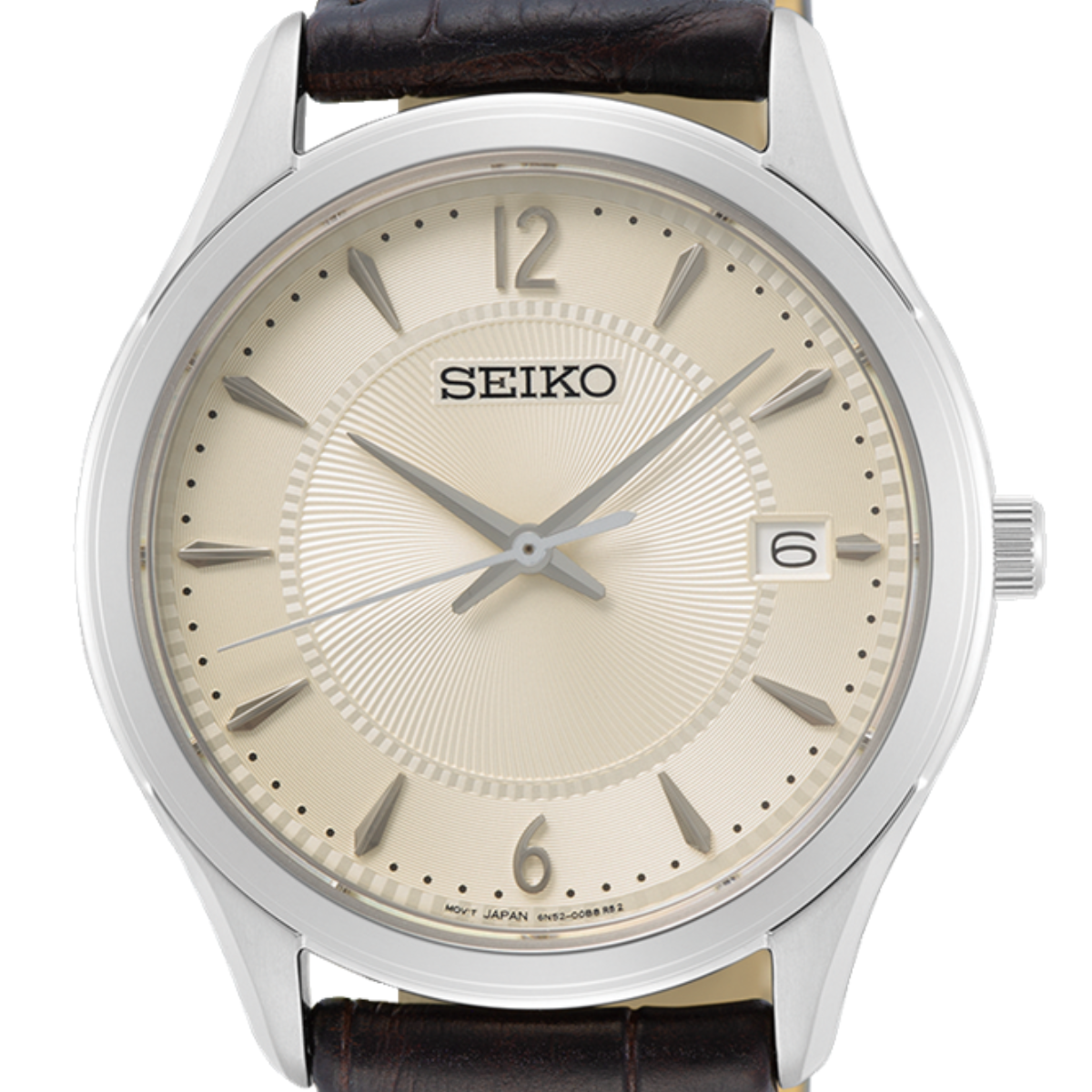 Seiko SUR421P1 SUR421 SUR421P Classic Quartz Leather Dress Mens Watch