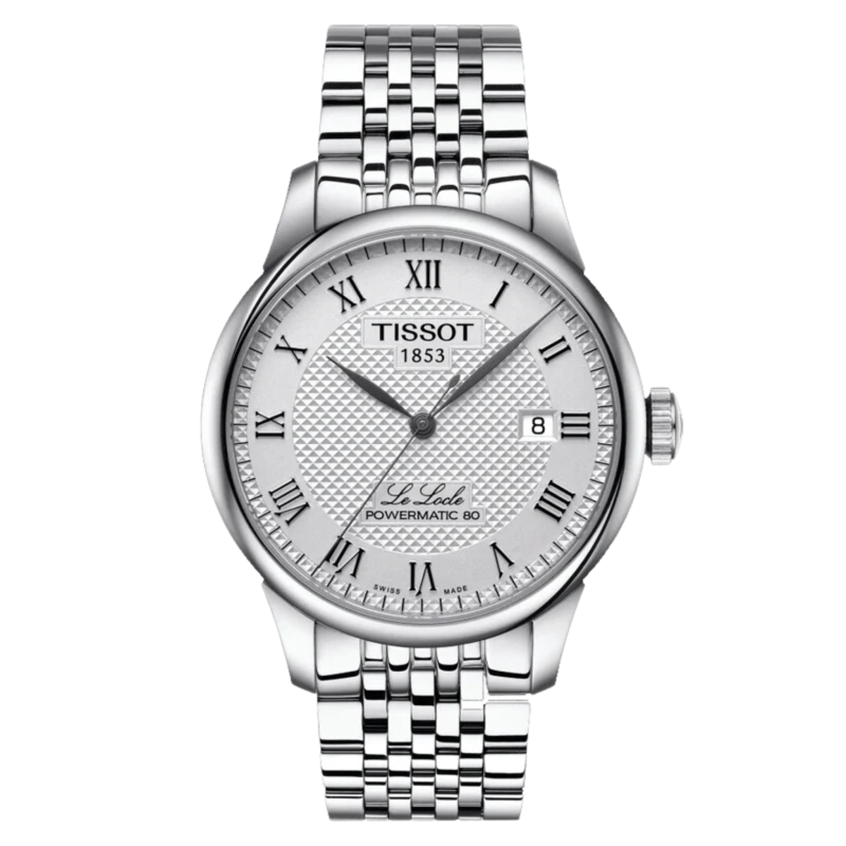 Tissot Le Locle T0064071103300 T006.407.11.033.00 Silver Dial Classic Powermatic 80 Mens Watch