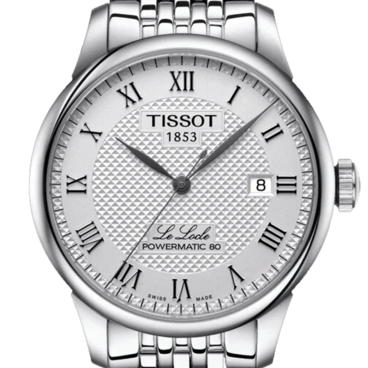 Tissot Le Locle T0064071103300 T006.407.11.033.00 Silver Dial Classic Powermatic 80 Mens Watch