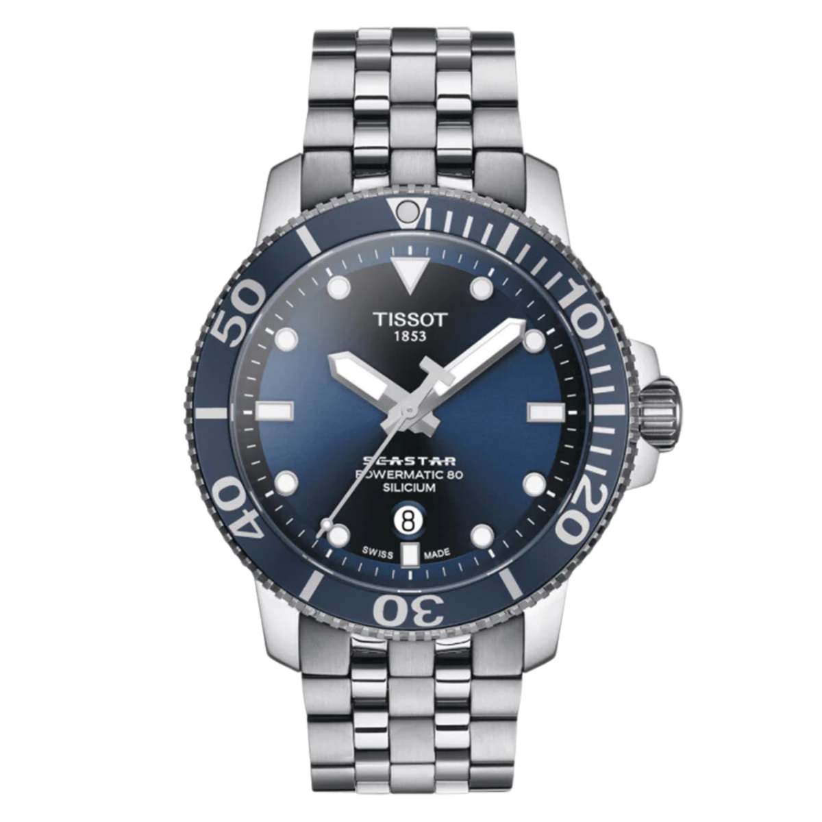 Tissot T1204071104101 T120.407.11.041.01 Seastar 1000 Powermatic 80 Silicium Mens Watch