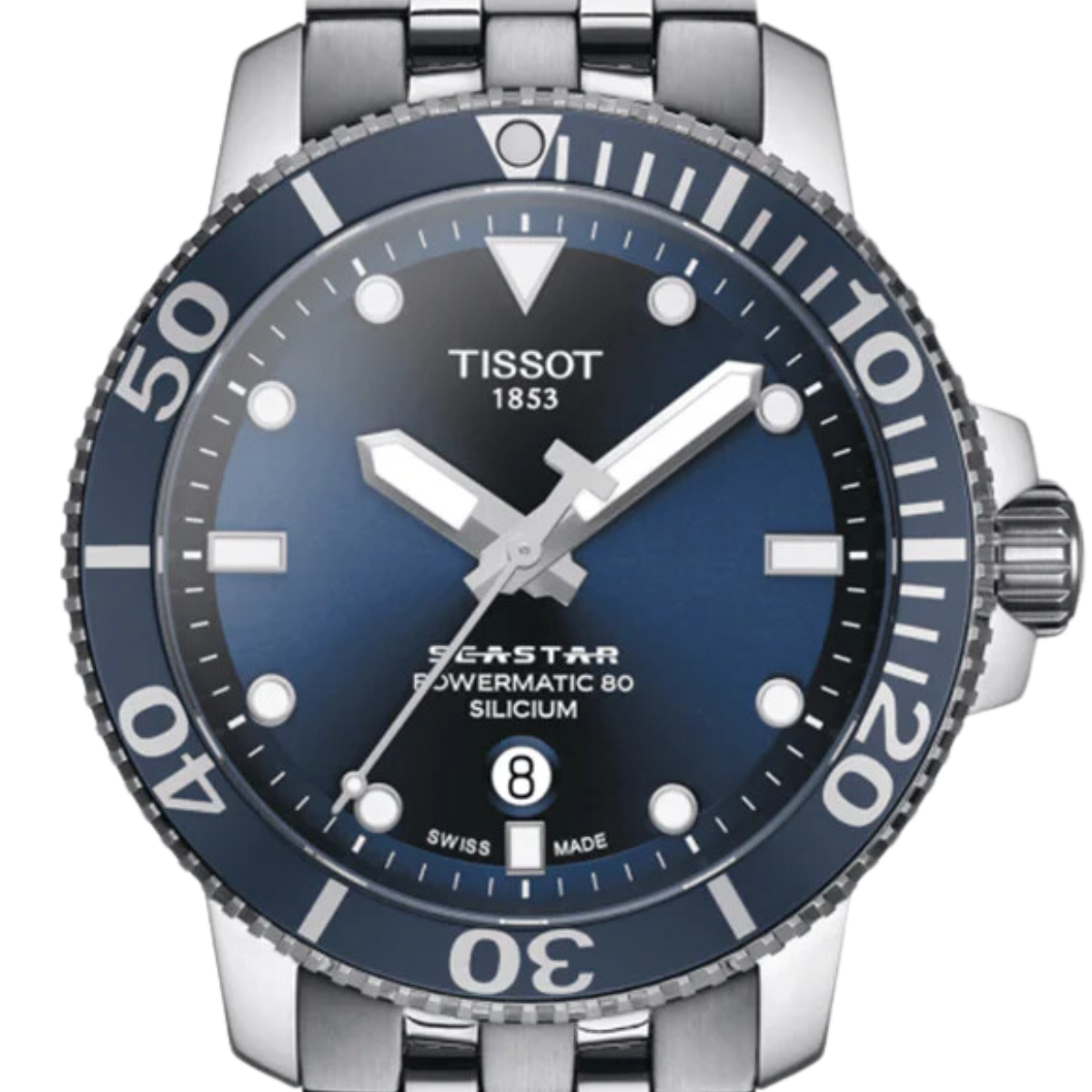 Tissot T1204071104101 T120.407.11.041.01 Seastar 1000 Powermatic 80 Silicium Mens Watch