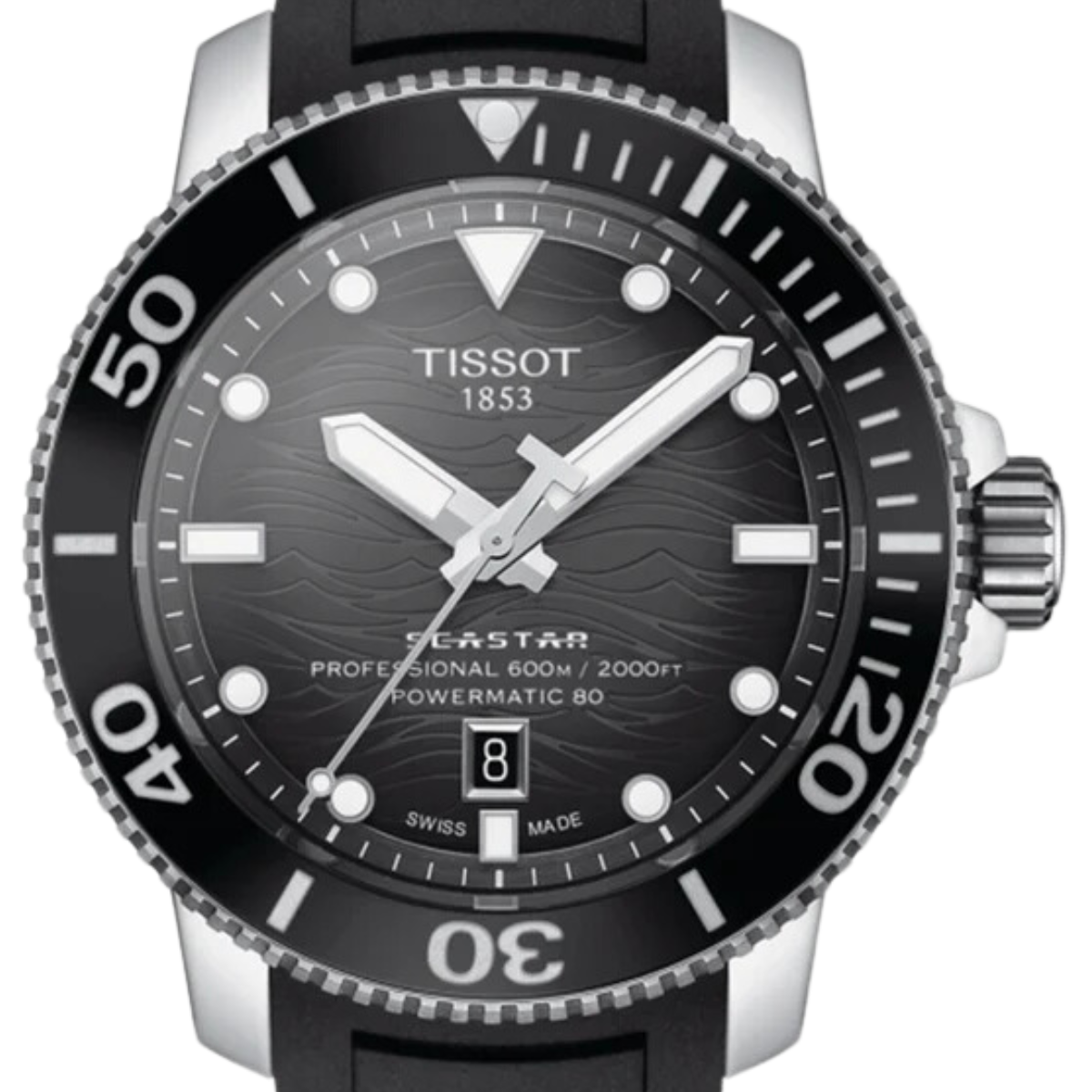 Tissot T1206071744100 T120.607.17.441.00 Seastar 2000 Professional Powermatic 80 Watch