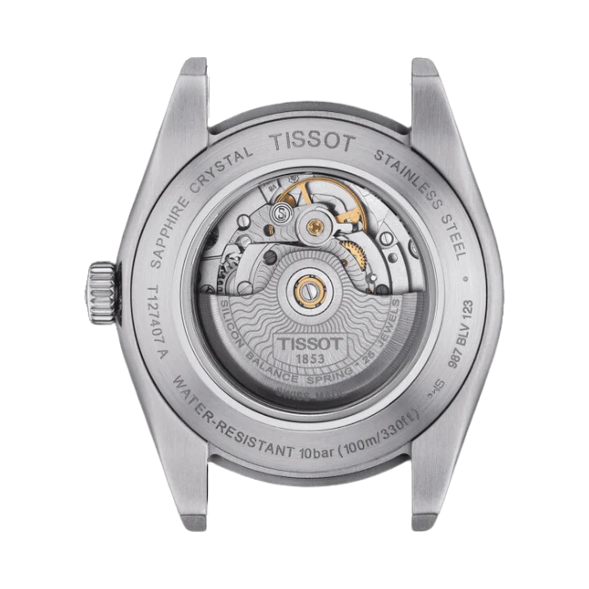 Tissot Gentleman T1274071103100 T127.407.11.031.00 Powermatic 80 Silicium Silver Dial Watch