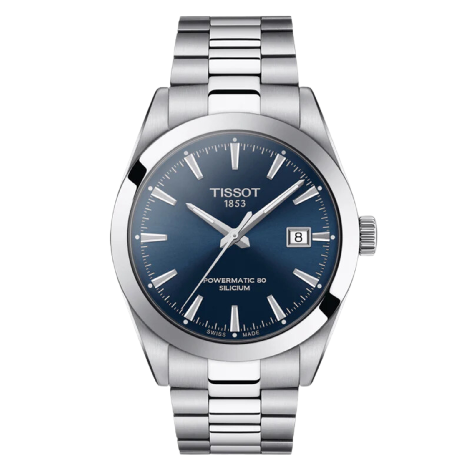 Tissot Gentleman T1274071104100 T127.407.11.041.00 Powermatic 80 Silicium Blue Dial Watch