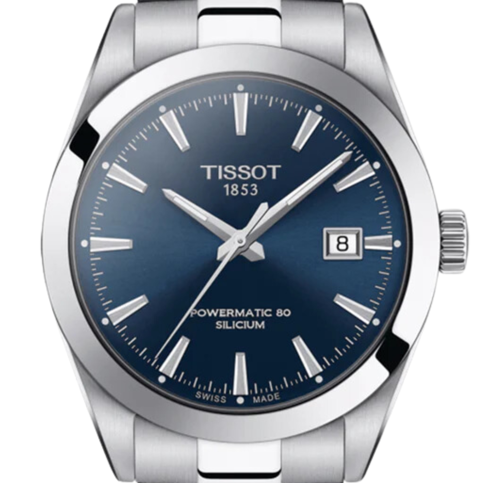 Tissot Gentleman T1274071104100 T127.407.11.041.00 Powermatic 80 Silicium Blue Dial Watch