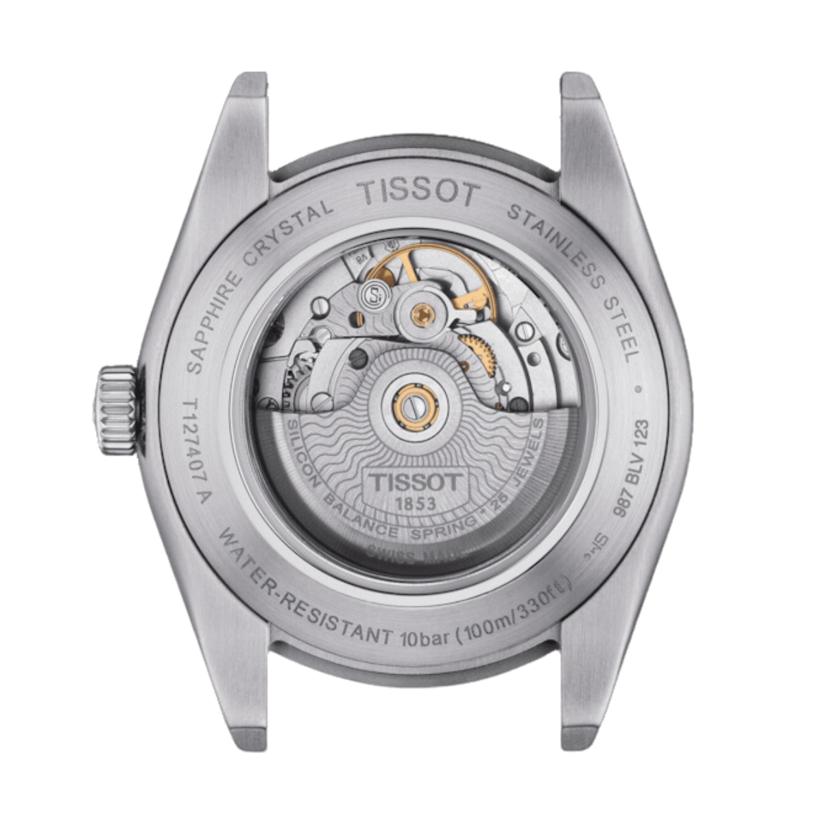 Tissot Gentleman T1274071106101 T127.407.11.061.01 Powermatic 80 Silicium Anthracite Dial Watch