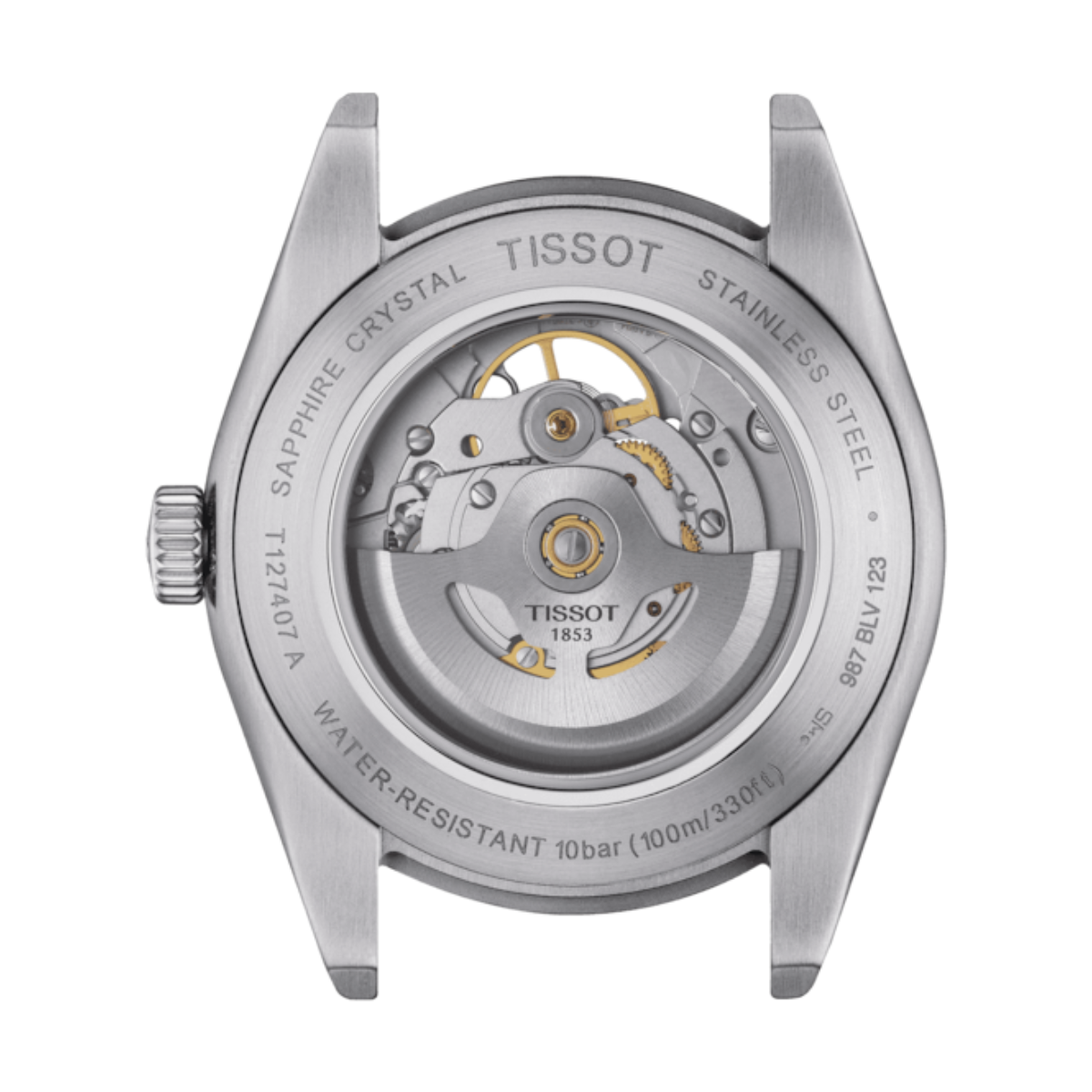 Tissot Gentleman T1274071108100 T127.407.11.081.00 Powermatic 80 Open Heart Rhodium Dial Watch