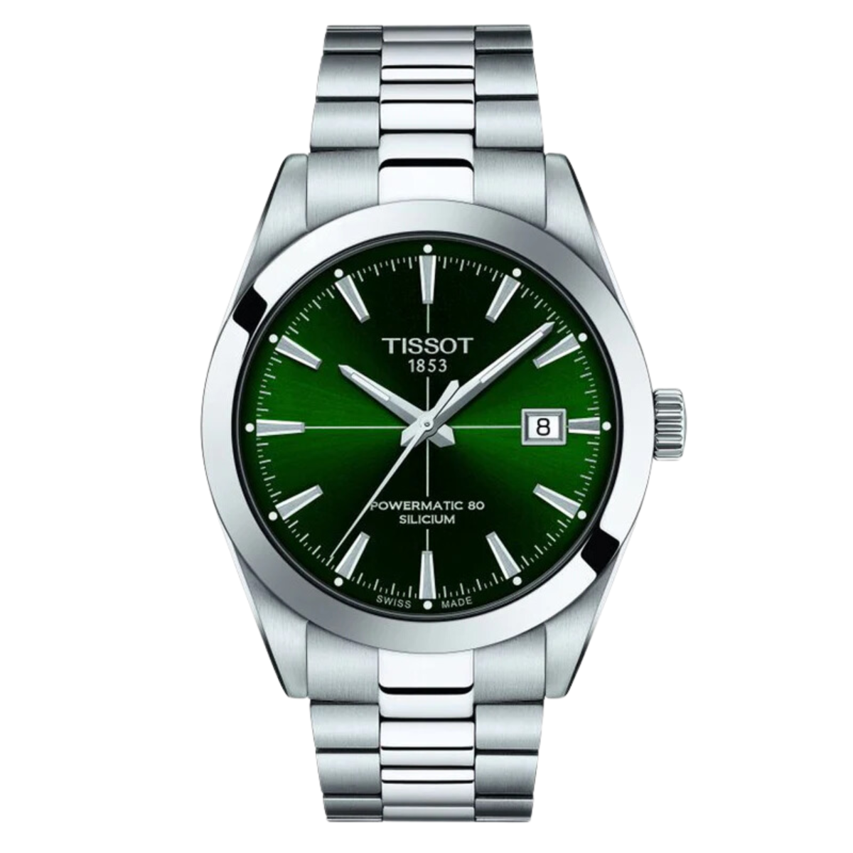 Tissot Gentleman T1274071109101 T127.407.11.091.01 Powermatic 80 Silicium Green Dial Watch