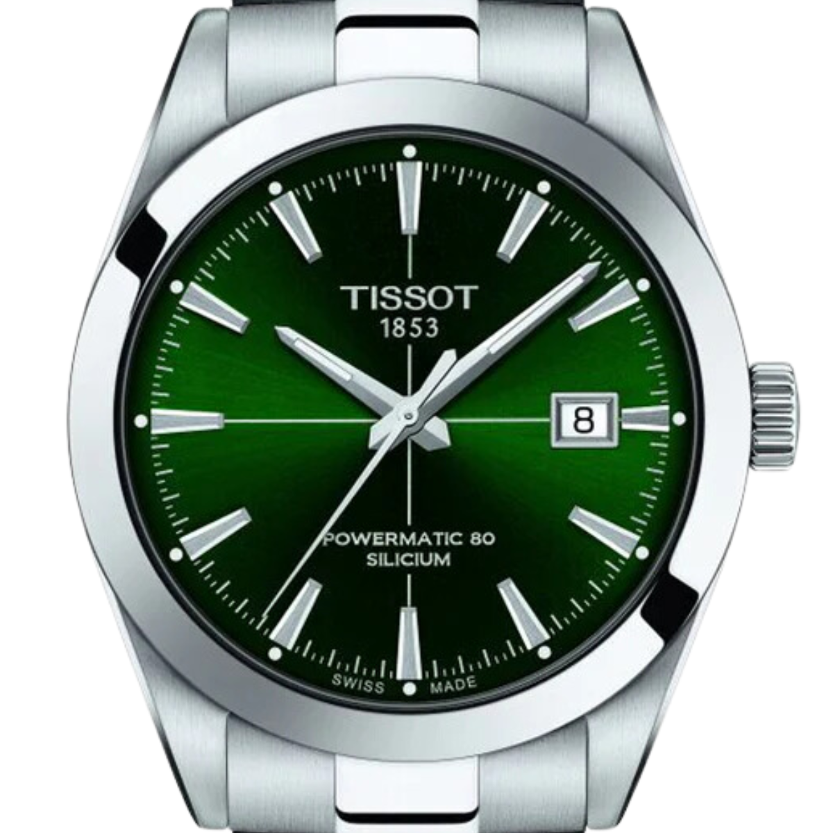 Tissot Gentleman T1274071109101 T127.407.11.091.01 Powermatic 80 Silicium Green Dial Watch