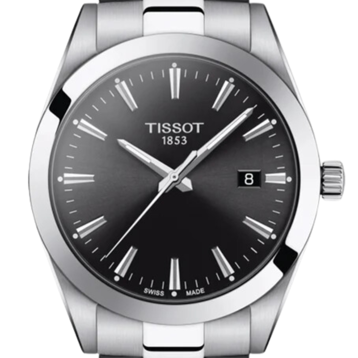 Tissot Gentleman T1274101105100 T127.410.11.051.00 Quartz Black Dial Dress Mens Watch