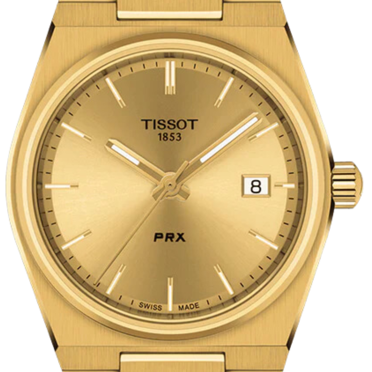 Tissot 1853 PRX T1372103302100 T137.210.33.021.00 Quartz Champagne Dial Mens Watch