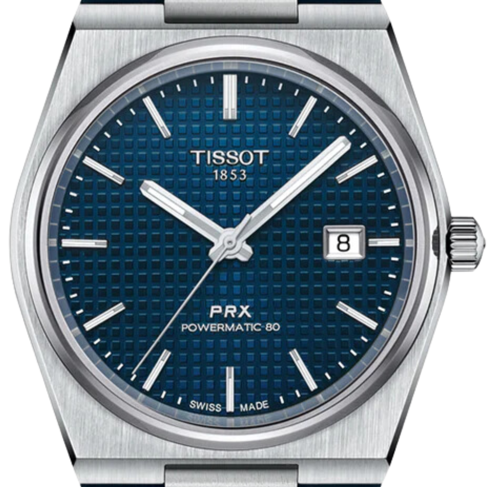 Tissot 1853 PRX Powermatic 80 T1374071604100 T137.407.16.041.00 Blue Dial Leather Watch