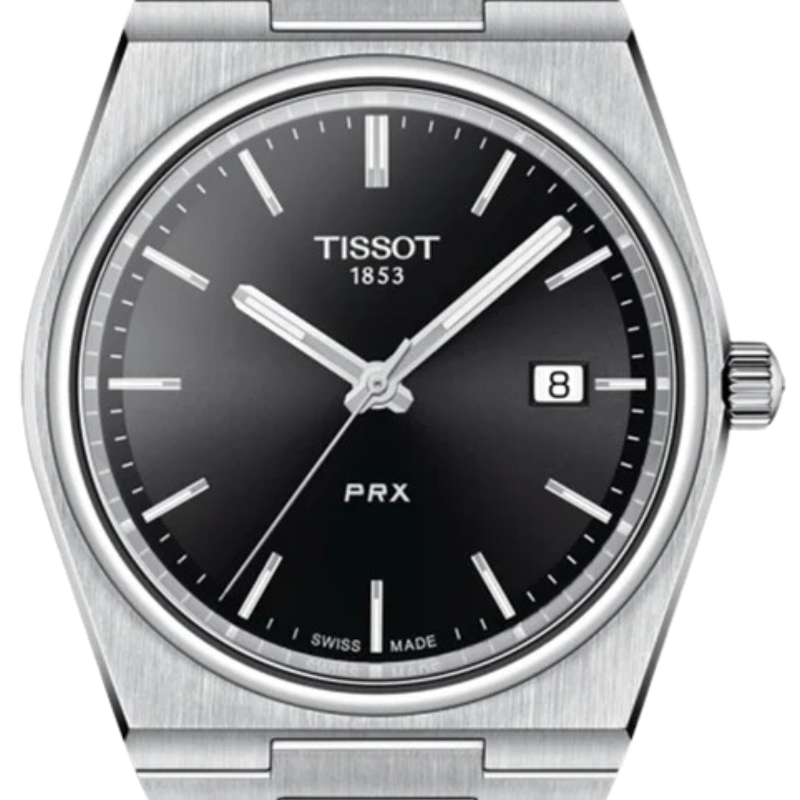 Tissot 1853 PRX T137.410.11.051.00 T1374101105100 Quartz Black Dial Mens Watch