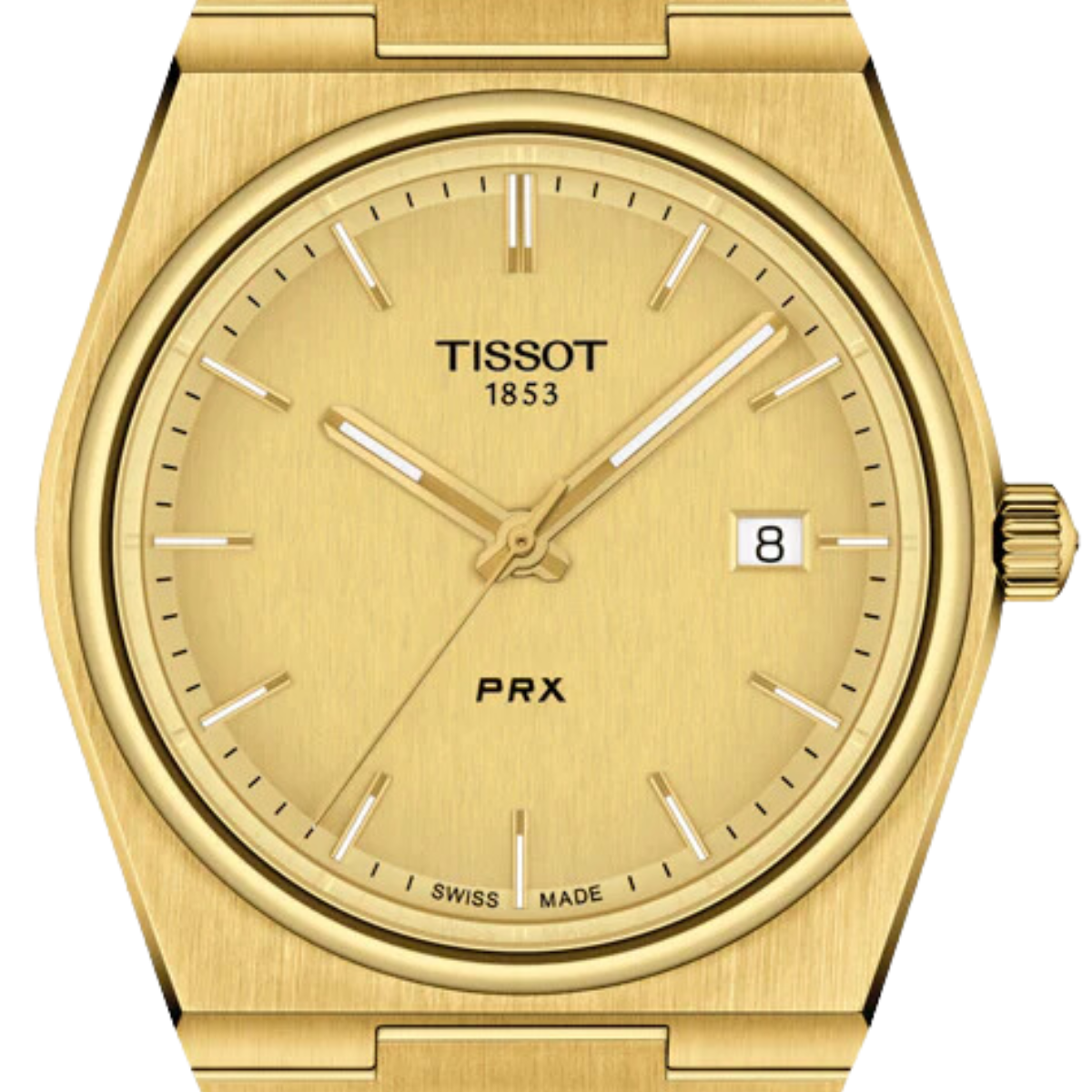 Tissot 1853 PRX T137.410.33.021.00 T1374103302100 Quartz Champagne Dial Mens Watch