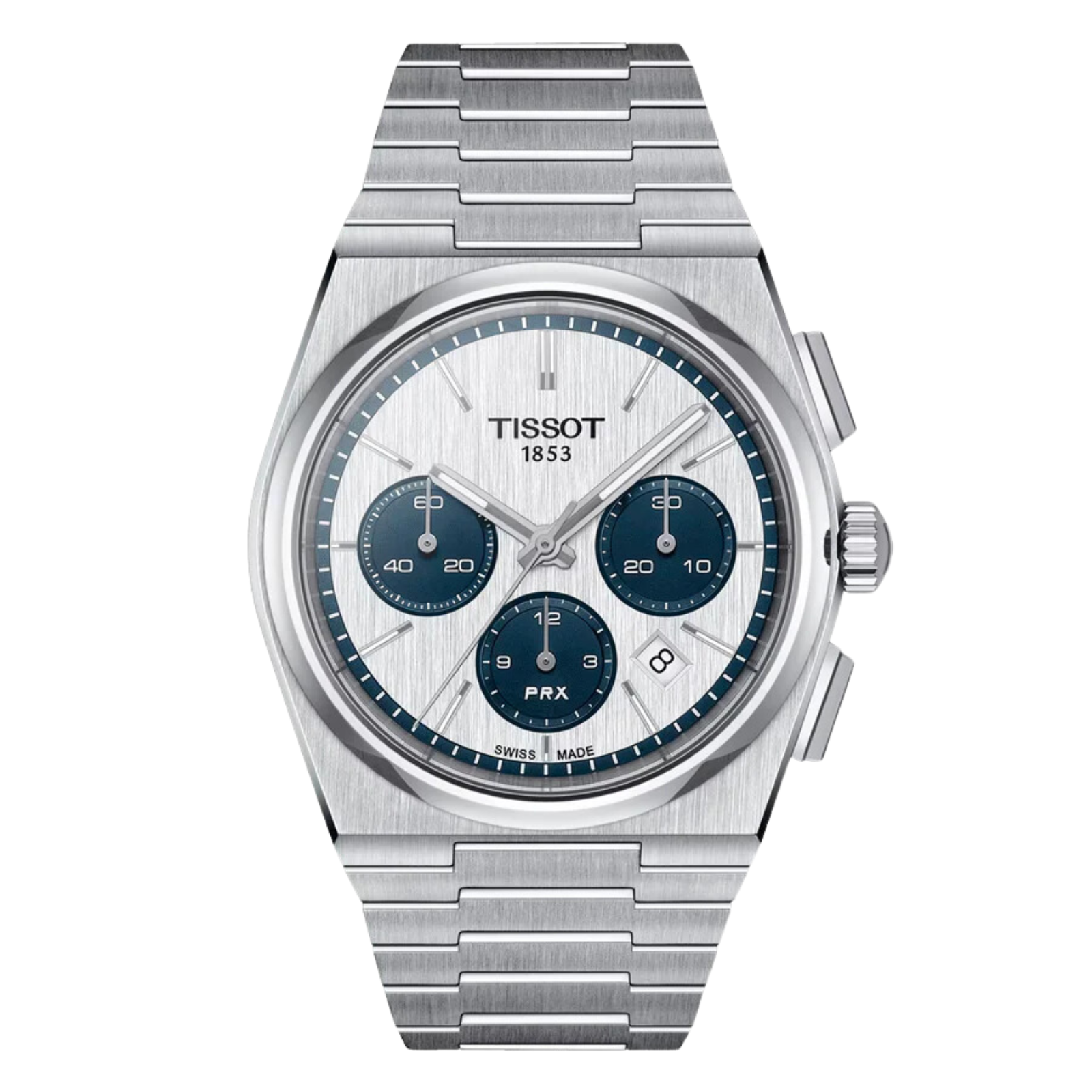 Tissot 1853 PRX Automatic Chronograph T1374271101101 T137.427.11.011.01 White Dial Watch