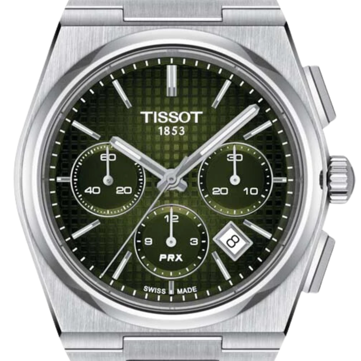 Tissot 1853 PRX Automatic Chronograph T1374271109100 T137.427.11.091.00 Green Dial Watch