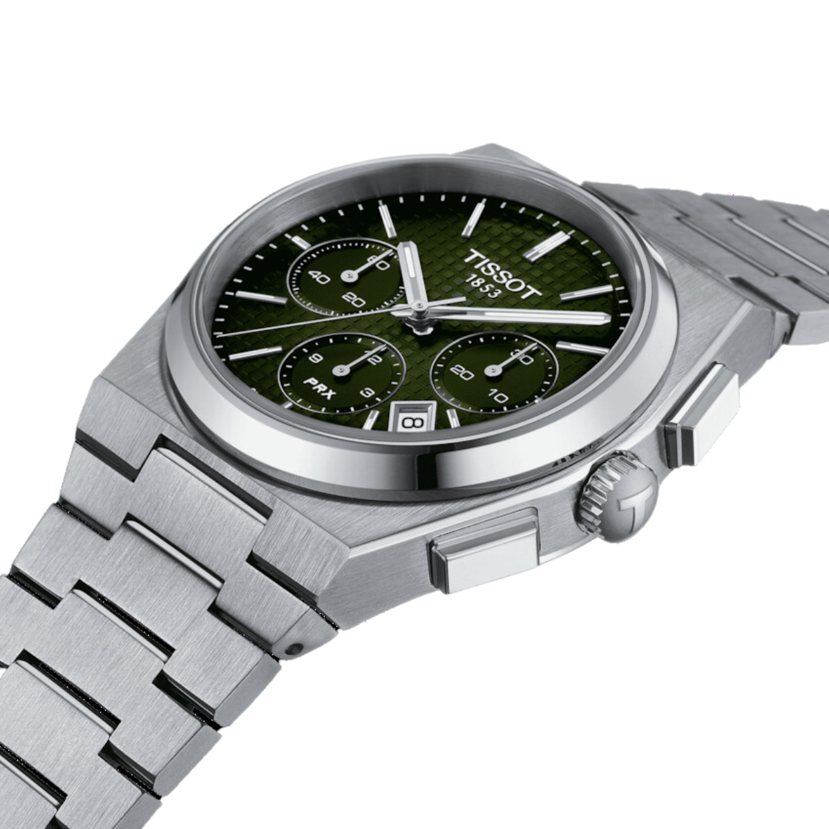 Tissot 1853 PRX Automatic Chronograph T1374271109100 T137.427.11.091.00 Green Dial Watch