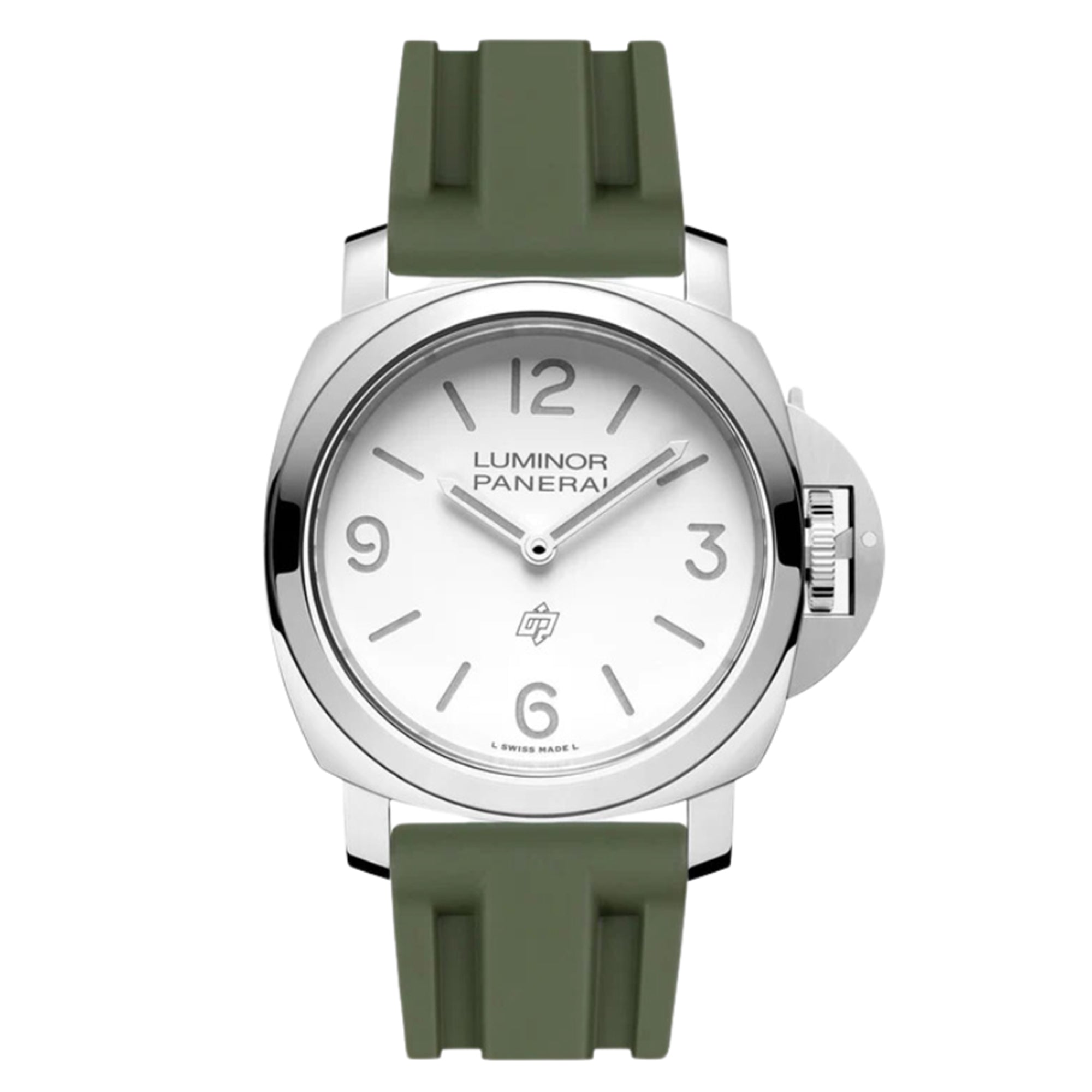 Pinnacle FKM Rubber Strap for Panerai Luminor – Army Green (2420 | FKM)