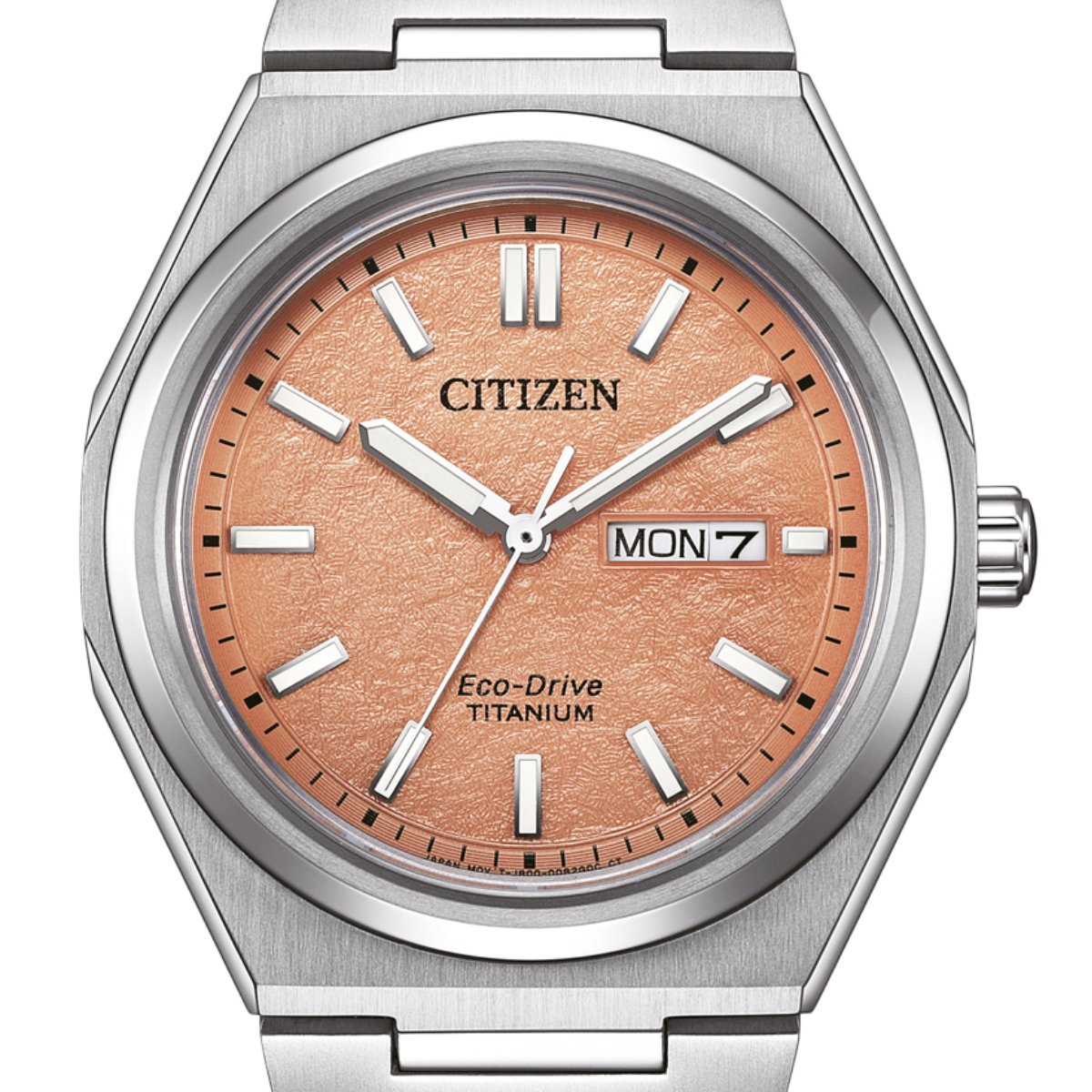 Citizen AW0130-85 AW0130-85ZE AW0130 Orange Dial Eco-Drive Super Titanium Mens Watch -Citizen