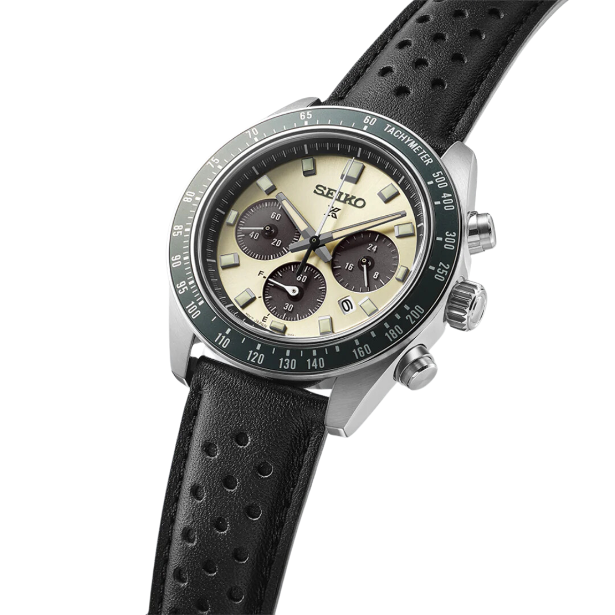 Seiko SSC943 SSC943P SSC943P1 Prospex Speedtimer Chronograph Solar Leather Watch