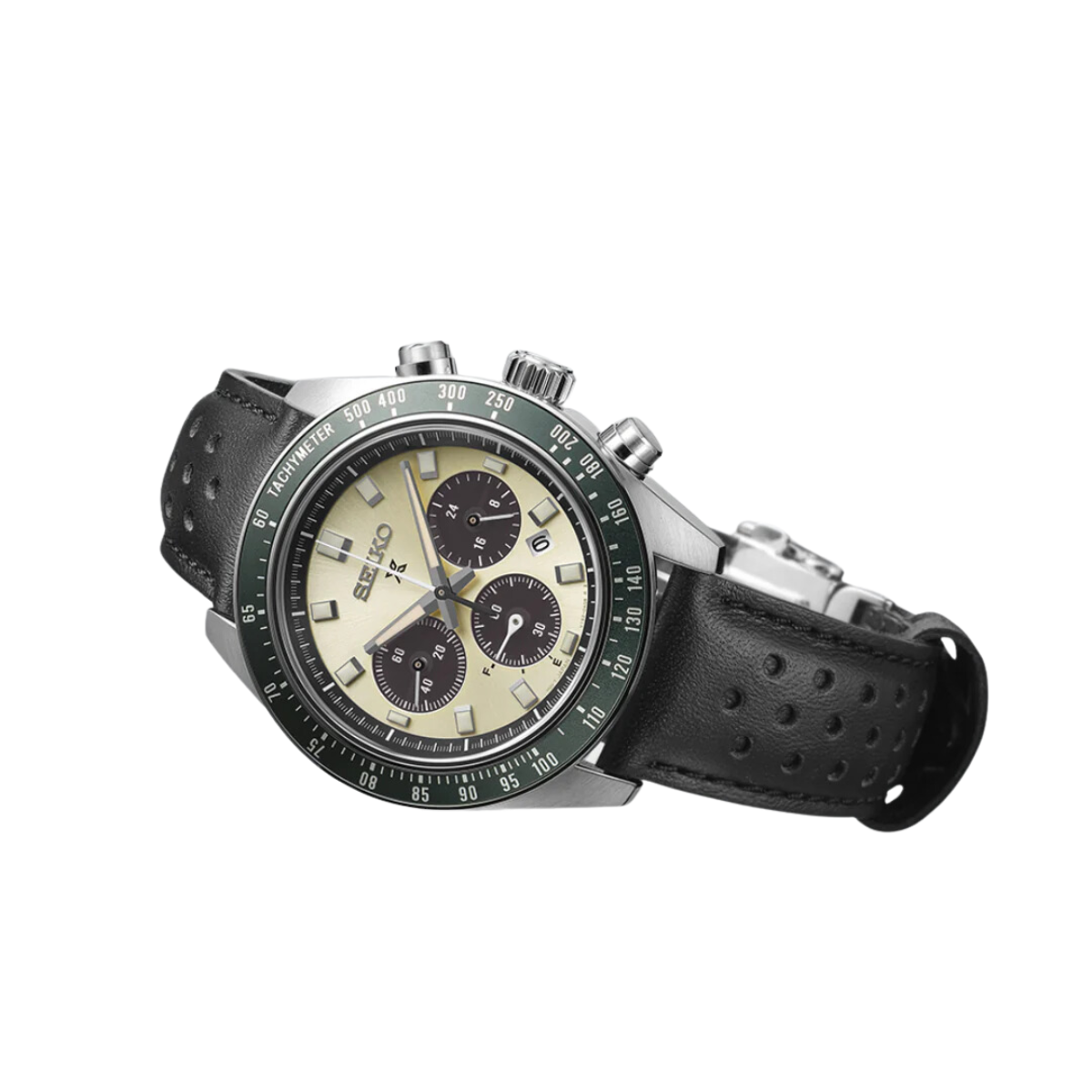 Seiko SSC943 SSC943P SSC943P1 Prospex Speedtimer Chronograph Solar Leather Watch