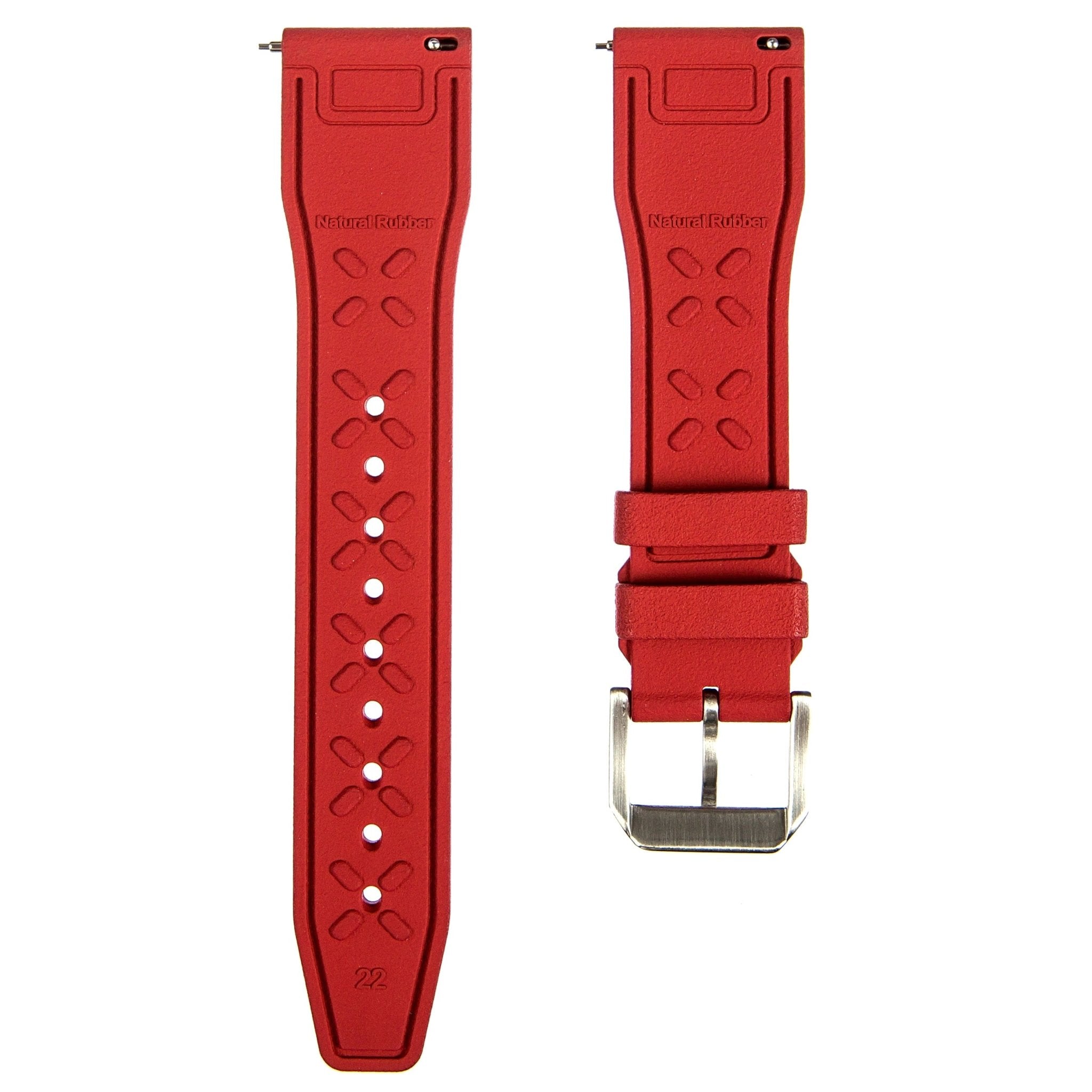 Skyward FKM Rubber Strap - Quick Release - Dark Red (2411) -StrapSeeker