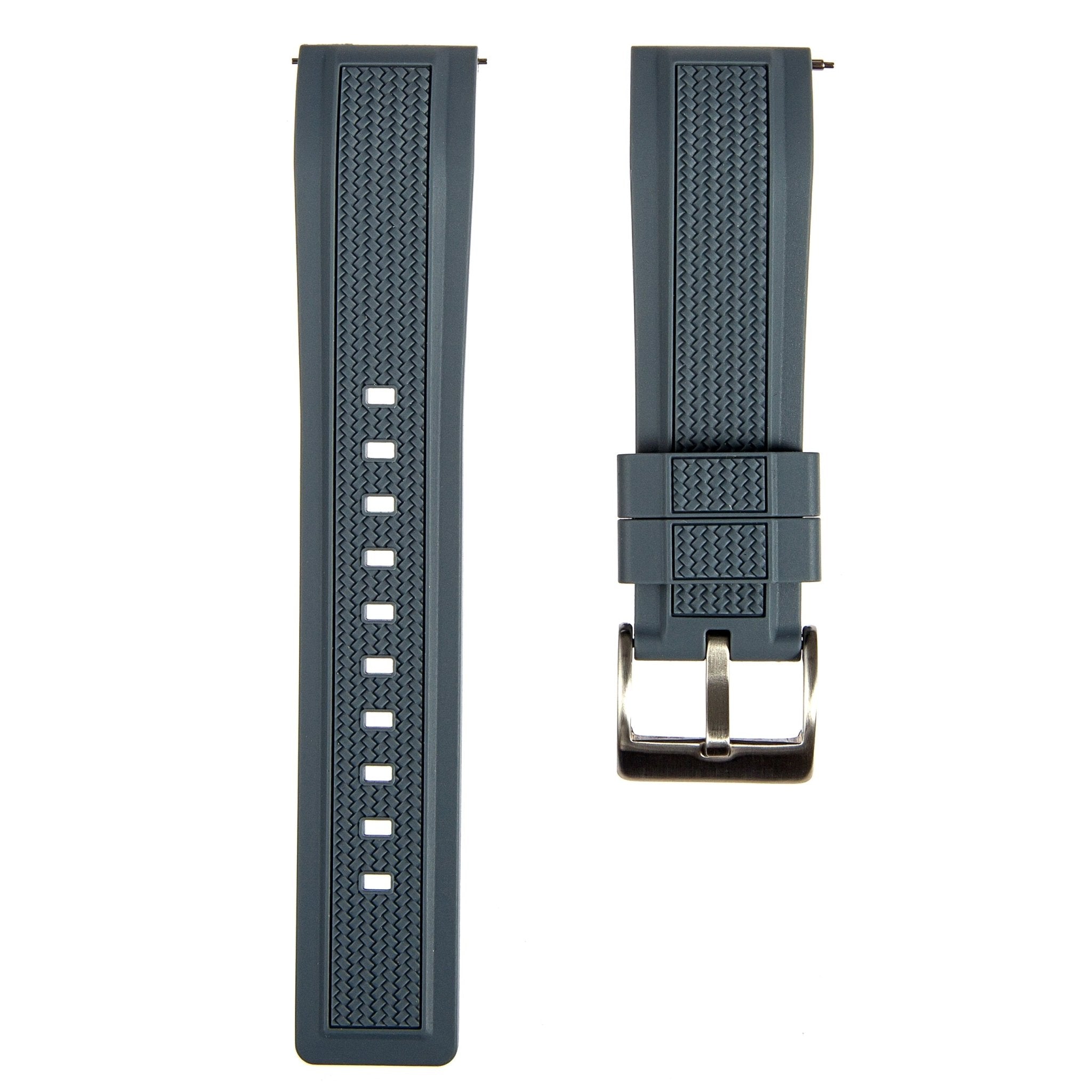 Stryke Premium SIlicone Rubber Strap - Quick-Release - Compatible with Blancpain x Swatch – Grey (2424) -StrapSeeker