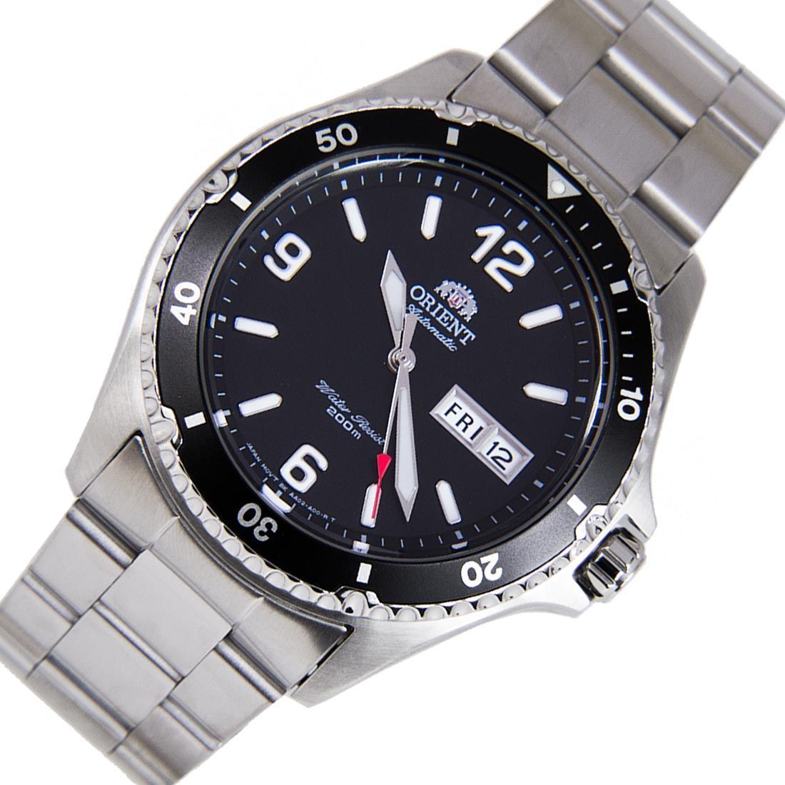 Orient FAA02001B9 AA02001B Mako II Mechanical Black Dial Diving Watch ...