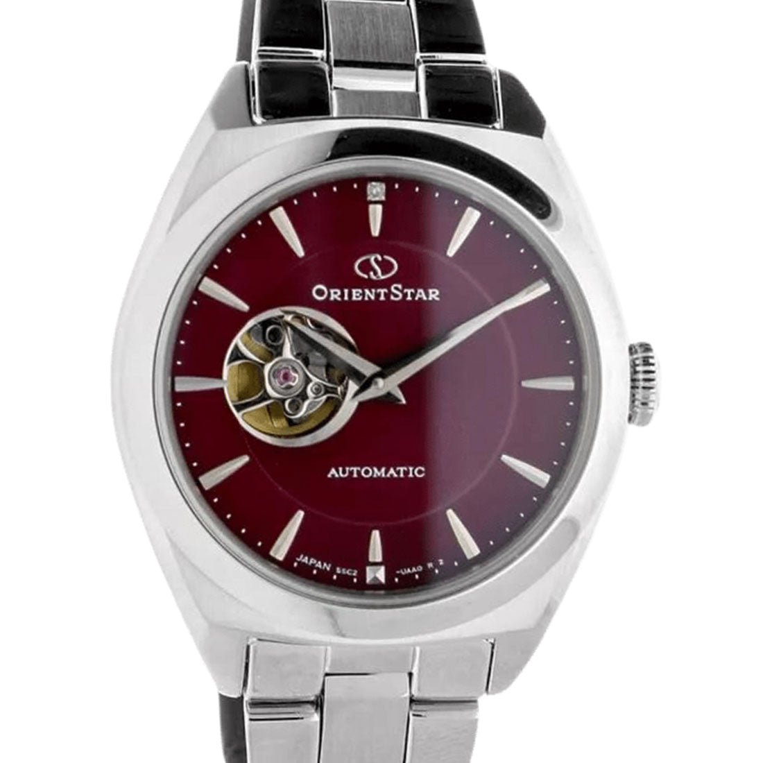 Orient Star Womens Maroon Open Heart Dial Watch RE-ND0102R00B RE-ND0102R -Orient