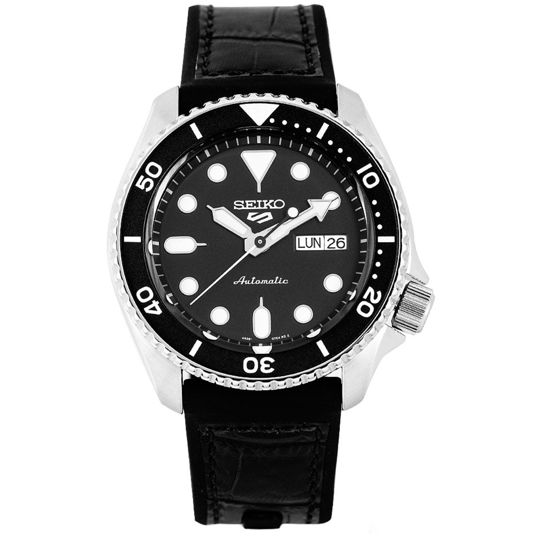 Seiko 5 Sports Automatic Black Silicone SRPD55K2 SRPD55 SRPD55K