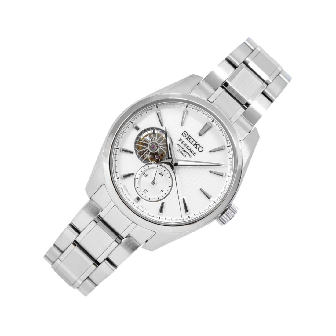 Seiko SPB415J1 SPB415 SPB415J Presage Sharp Edged Automatic White Dial Watch -Seiko